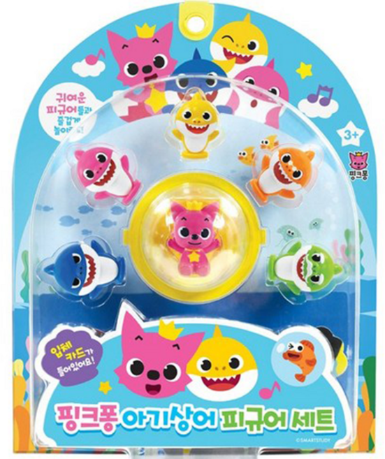 핑크퐁 아기상어 피규어 세트, 1세트