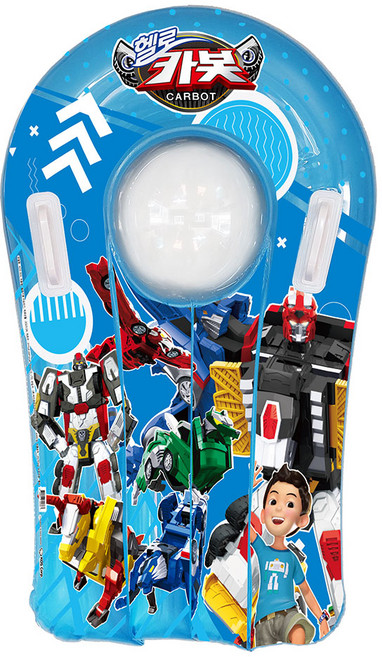 [ KOS } 헬로카봇 파도타기 서핑보드 에어매트 여름 물놀이튜브, 혼합색상, 1개