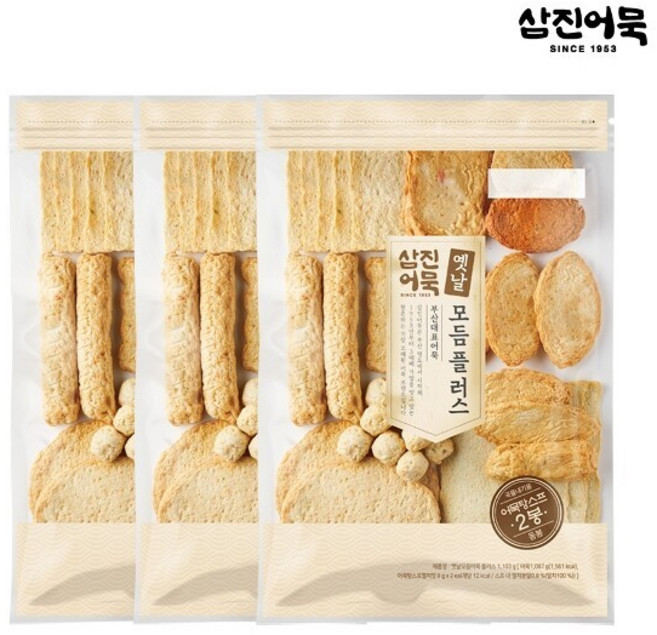 삼진어묵 옛날모듬어묵 플러스 x 2개 379218, 1kg, 3개