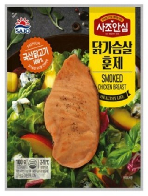 사조대림 닭가슴살 훈제, 2개, 100g