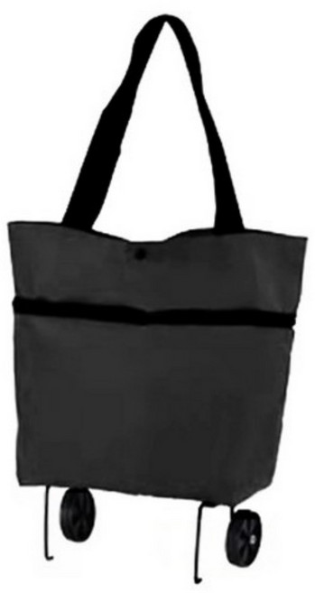 핸디 바퀴달린 장바구니 쇼핑카트, 블랙, 1개