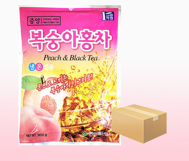 중앙 복숭아홍차 900g x 12개 1박스 아이스티분말, 1개입