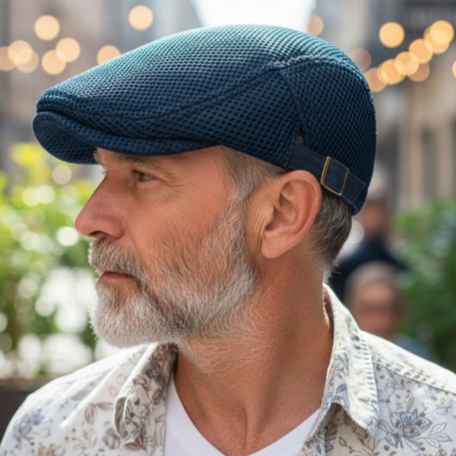 낭만삼춘 C14 중년 남성 통기성 메쉬 헌팅캡 데일리 베레모 낚시 모자 골프 모자