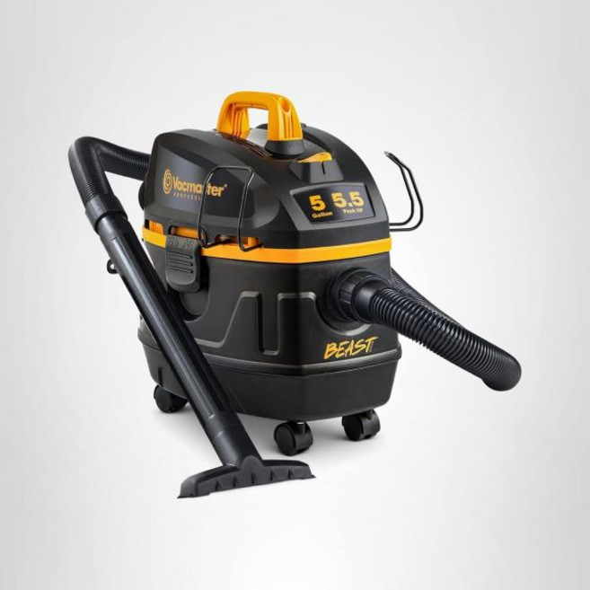 Vacmaster 프로페셔널 - 습식건식 진공청소기 5갤런 비스트 시리즈 5.5 HP 1-78인치 호스 작업장 VFB511B0201 블랙, Upgraded 5 Gal