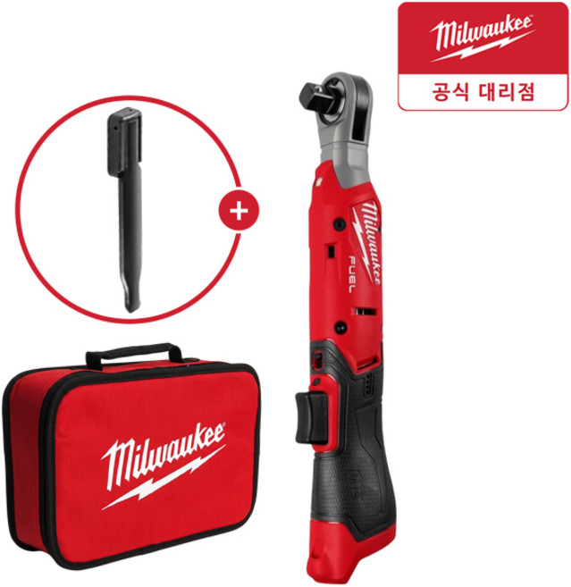 밀워키 M12 FIR12G2-0B0 12V FUEL 충전 라쳇 13MM 1/2인치 베어툴, 1개