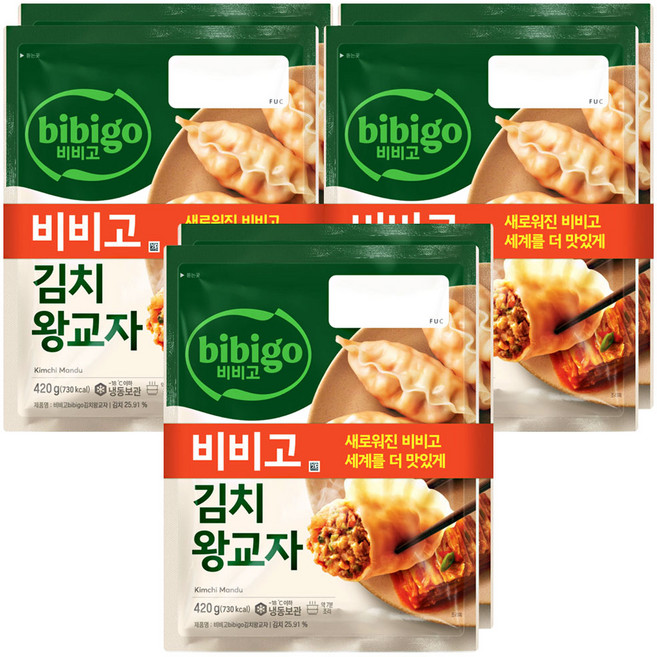 비비고 김치 왕교자, 420g, 6개