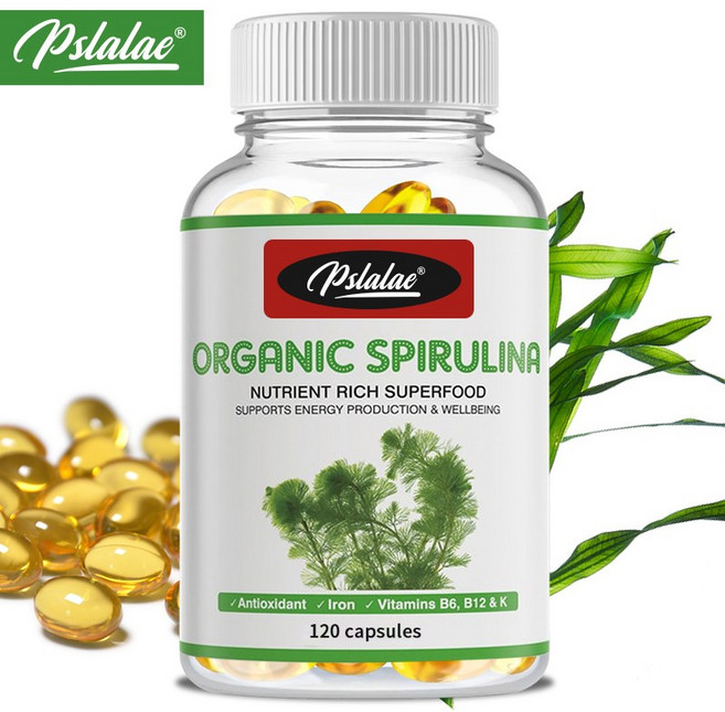 스위스 고강도 유기농 스피루리나 1000mg, 3개, 120정