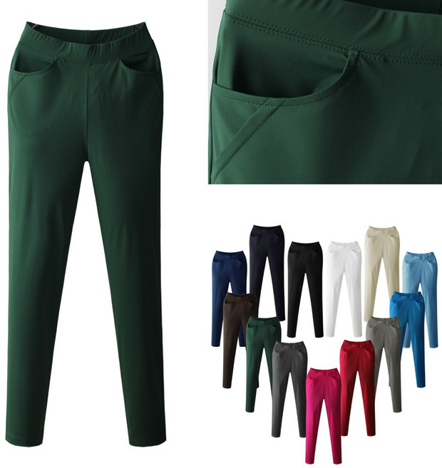 애니진 여성용 여름 쿨아이스 슬림일자 스판팬츠 201