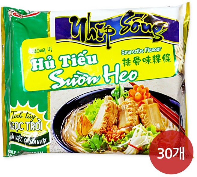 베트남라면 에이스쿡 쌀국수 후티우남방 스페어립 칠리소스 셋트 Hu tieu nam vang, 30개