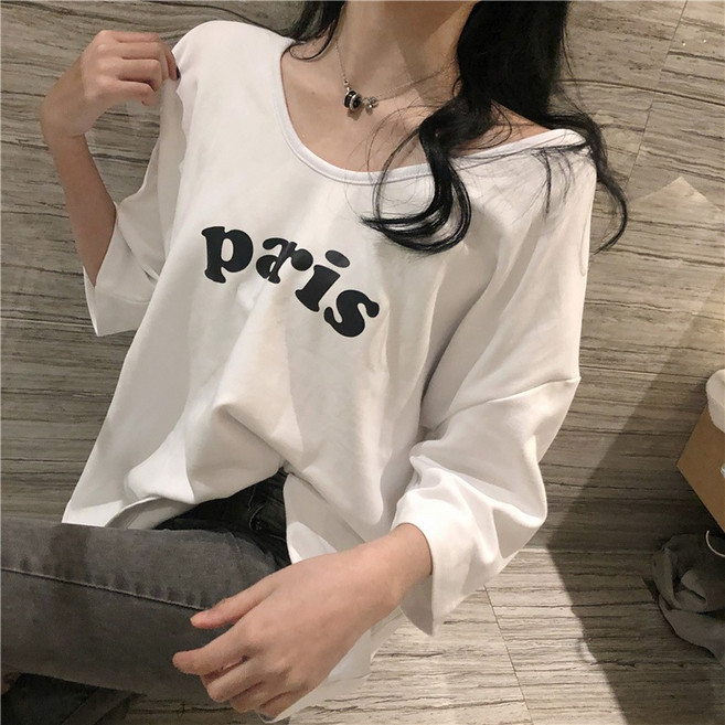 LADYSHARE 韓系寬鬆印花短袖T恤 女裝上衣 顯瘦遮肉百搭