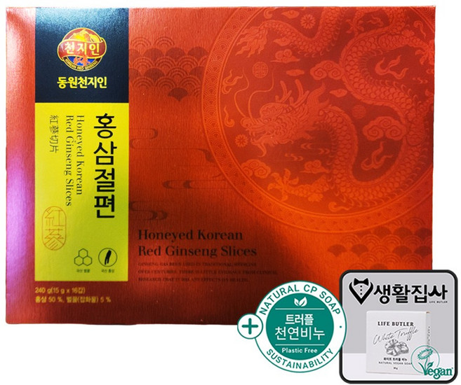 동원천지인 홍삼절편 + 천연비누 코스트코, 1개, 16회분