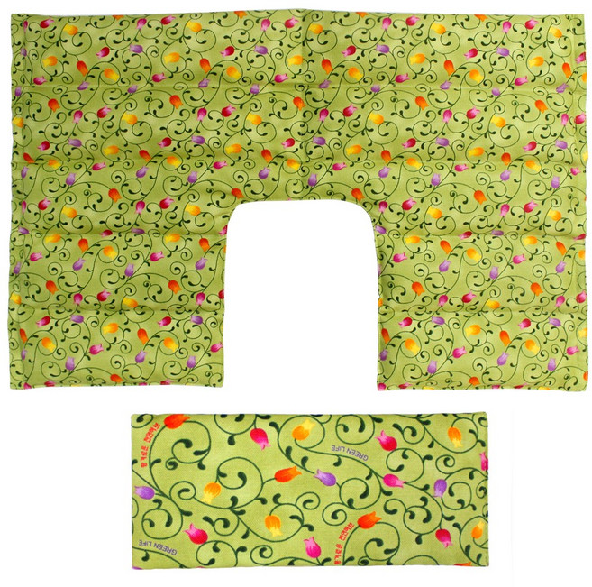 그린라이프 허브 어깨 찜질팩 대형(50x30cm) + 사각 눈 찜질팩 카키색, 1개