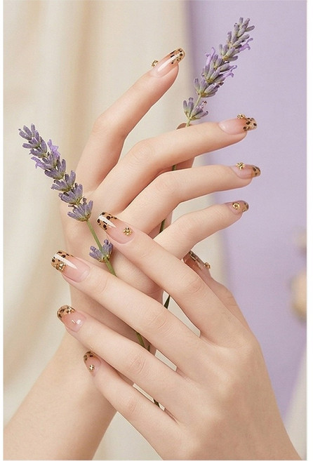 Aimilim 애미림 붙이는 인조 손톱네일팁 고급스러운 무드 24조각, 1개, 무드색