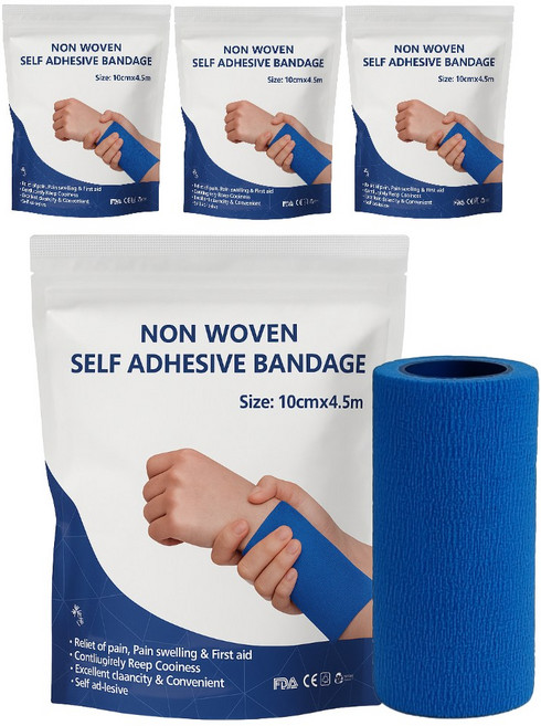 하이샌드 붕대 테이프 의료용 아이스 압박 밴드 10cm x 4m, 4개, 1세트