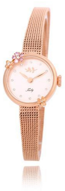 로이드 [Fady] 월계수 플라워 포인트 로즈골드 메쉬 여성 시계 LL2G19404FGG