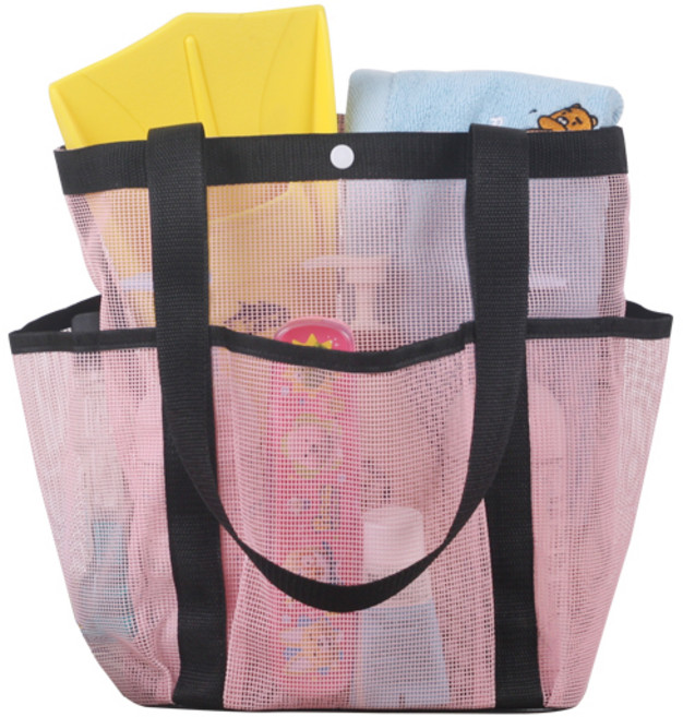 누리앤코 포켓 물빠지는 목욕가방 수영가방 스파백 NCCSB15, NCCSB15핑크