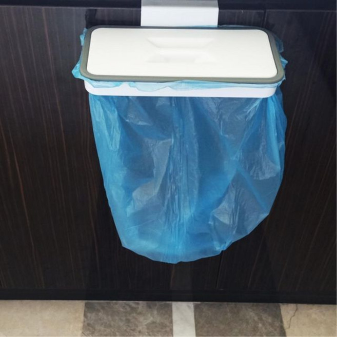 걸이형 음식물쓰레기통 접이식 싱크대걸이 쓰레기 봉투 냄새차단휴지통 일반상품, 1개