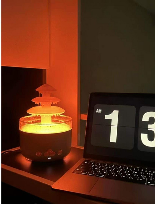 빗소리 무드등 물멍 가습기