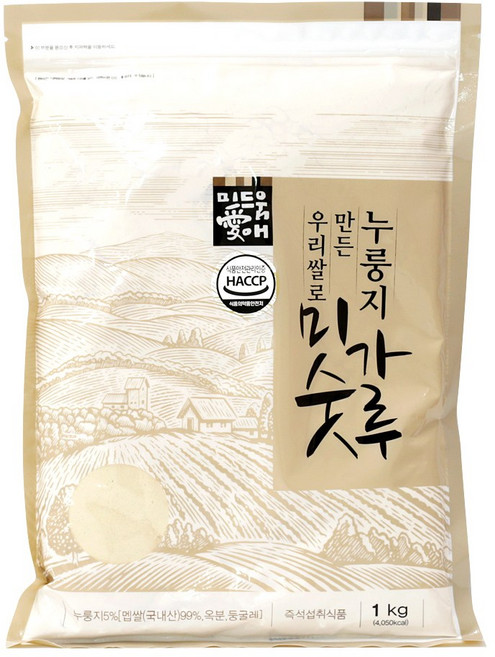 미드움애 국산 미숫가루 아침식사대용 선식 누룽지미숫가루 1kg, 1개