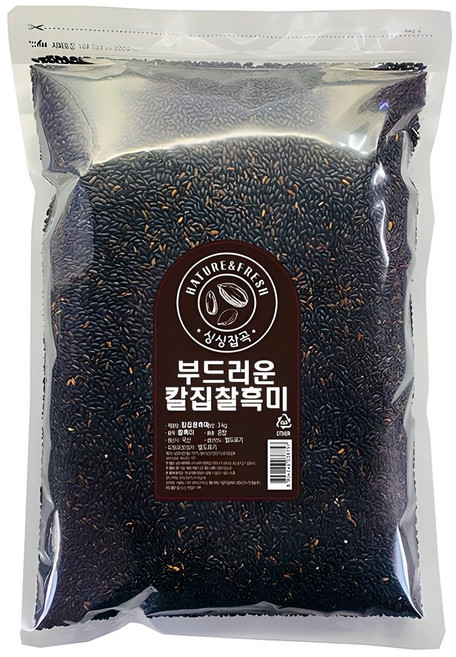 싱싱잡곡 부드러운 칼집 찰흑미, 3kg, 1개