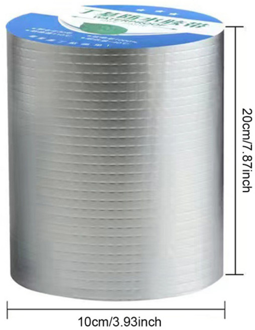 1/2/3Pcs 방수 테이프 자체 접착 부틸 씰링 지붕 수리 실란트 알루미늄 호일 파이프 패치 구멍, [02] 1PC 20cm