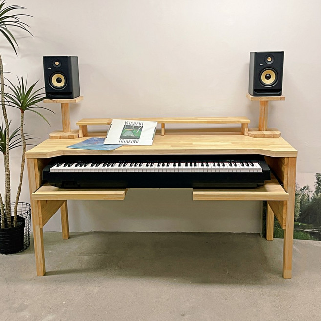 누스 원목 미디데스크 미디책상 건반 작곡 테이블 스튜디오 MIDI SERIES, 플러스, 네츄럴