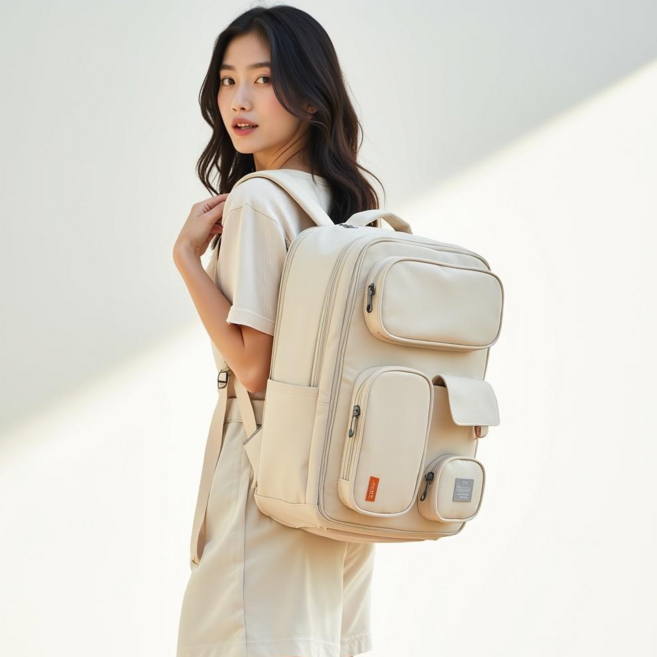 시티슬릭 확장형 28L 대용량 여행용 백팩 노트북 17인치 가방