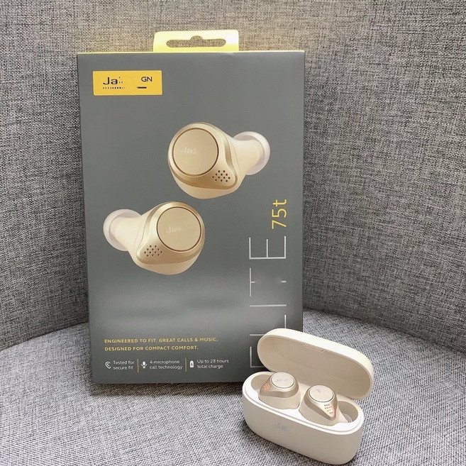 Jabra Elite 75t 入耳式藍牙耳機, 通用, 米金色