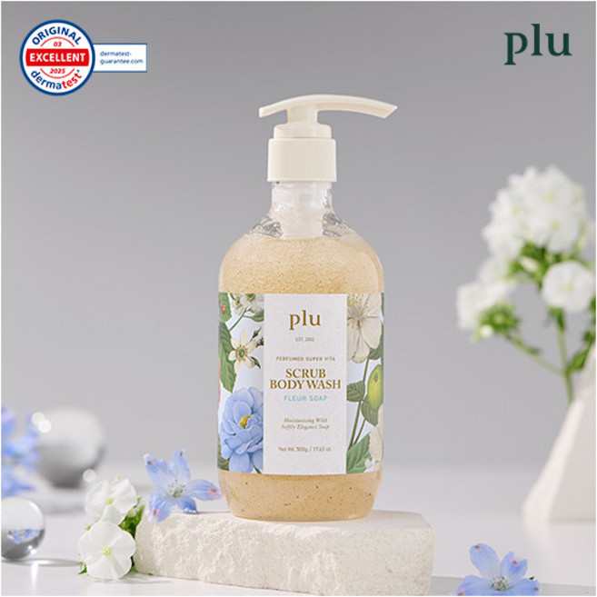 [플루] [단품] 슈퍼 비타 스파 스크럽 바디워시 플뢰르솝 500g, 1개