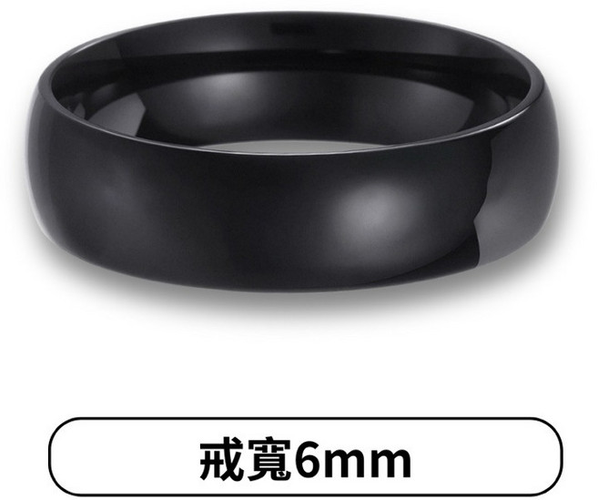 鈦鋼戒指 男女款 黑弧圈 焦慮戒指 SR056_3