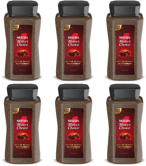 Nescafe 네스카페 테이스터스 초이스 하우스 블렌드 라이트 미디엄 인스턴트 커피 397g, 6개, 1개입