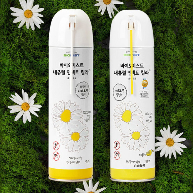 피레트린 국화꽃 살충제 내츄럴 인섹트 킬라 레몬향 + 무향 500ml 세트 국내생산, 1세트, 1개