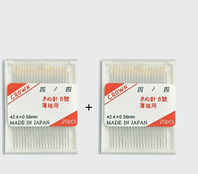 일제 크라운 비즈바늘 비딩바늘 손바늘 구슬 얇은바늘, 40개