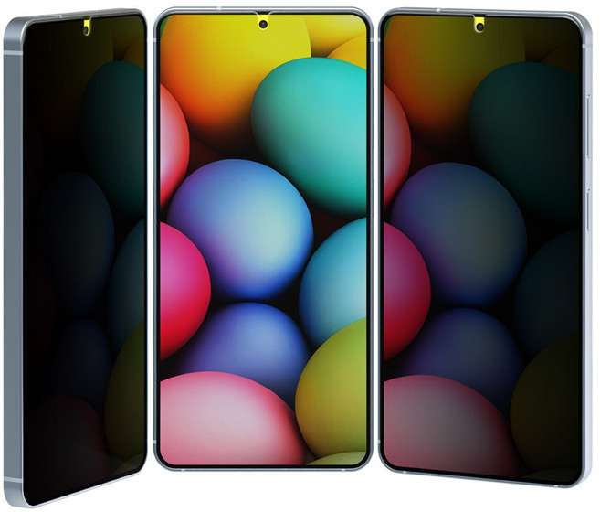 로랜텍 부착가이드 강화유리 사생활 프라이버시 휴대폰 액정보호필름 2p 세트, 1세트