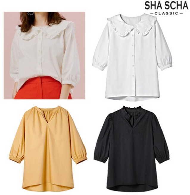 [홈쇼핑인기]샤샤 포인트 블라우스 1종