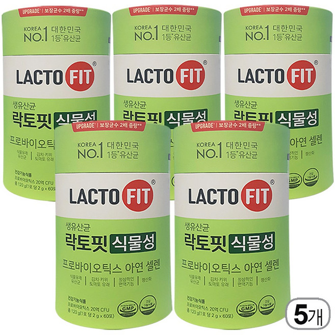 종근당 건강 락토핏 생유산균 그린, 120g, 5박스