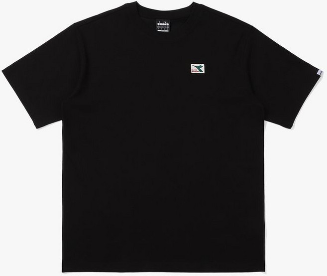 디아도라 Diadora 프리즈 와펜 반팔 티셔츠 블랙 매장정품 216852