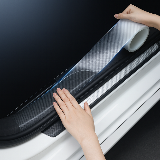 자국 없이 제거 가능한 자동차 문콕 스크래치 방지 흠집 보호 테이프, 투명