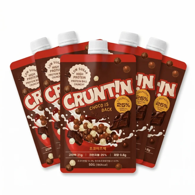 [본사공식몰] 크런틴 단백질쉐이크 초코이즈백 크런치볼 25% 당 0g대, 250g, 1박스 - 쿠팡