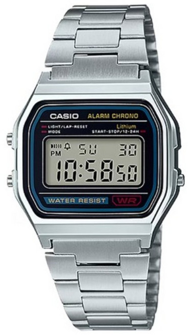 카시오 A158WA-1 빈티지 전자시계 복고풍 디지탈 학생시계