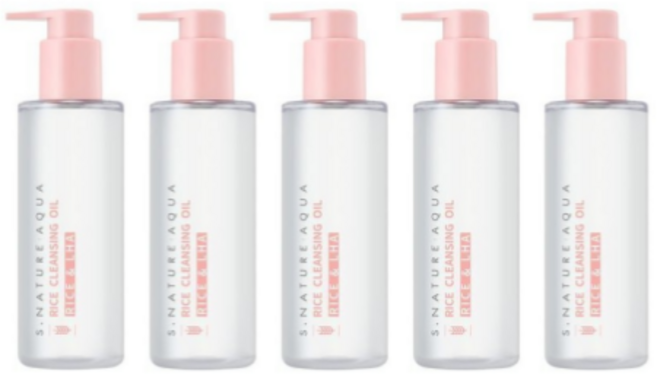 에스네이처 아쿠아 라이스 클렌징 오일 200ml, 5개