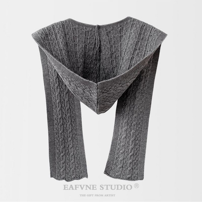 EAFVNE STUDIO 針織連帽披肩