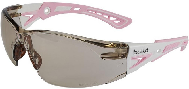 Bolle Safety Rush볼레 안전 안경 세이프티 러쉬 보안경, Csp, 핑크 화이트