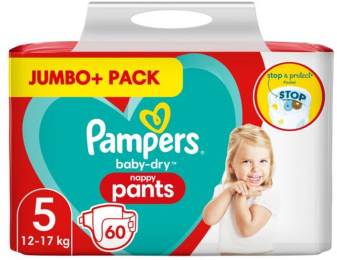 33매입 몸무게 12-17kg 전용 팸퍼스 베이비 드라이 네피 기저귀 사이즈5 Pampers Size 5 Baby Dry Nappy Pants