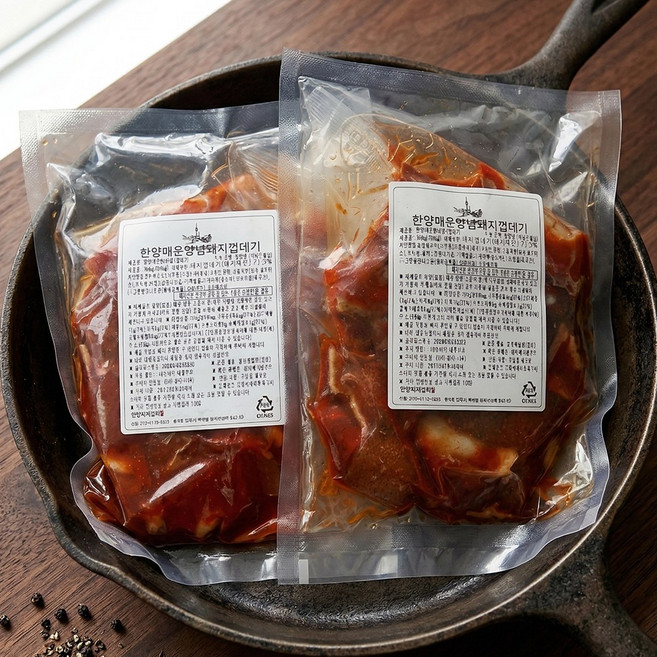 매콤 양념 돼지껍데기 1+1 술안주, 2개, 300g