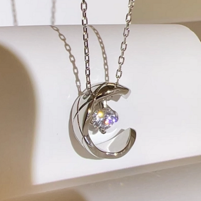 Ramlove 18K 여자 펜던트 목걸이 인조 다이아몬드.GRA인증 발암물질 미포함 명절 선물 여성 패션 도금 목걸이 HAR030