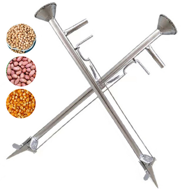 도매창고 한손 비료 씨앗 파종기 모종 이식기 주입기 땅콩 감자 고추 깨 콩 심는 기계 도구 이식삽 모종삽 재배 농기구, 비료+씨앗 파종기-일체형, 1개