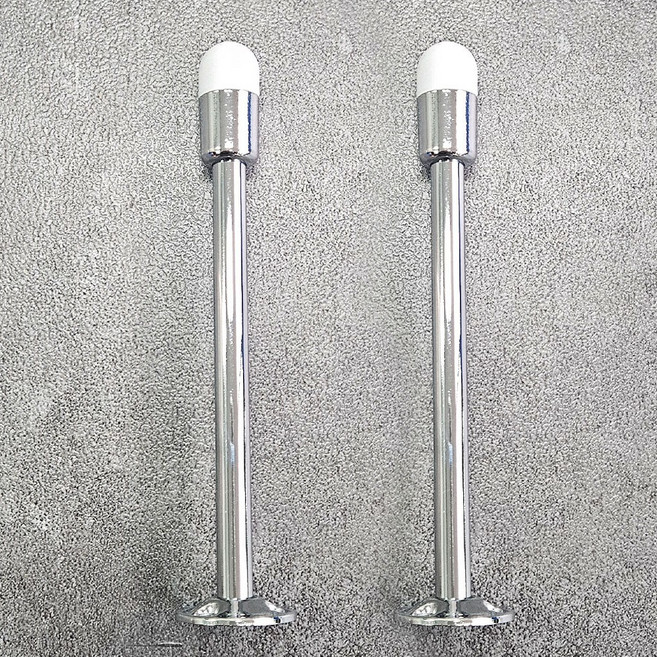 일자 도어스토퍼 150mm 문보호 소음방지, 2개, 실버