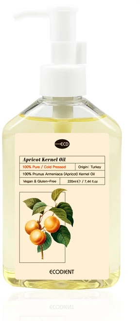 [에코디언트] 100% 퓨어 살구씨 오일, 1개, 220ml - 쿠팡