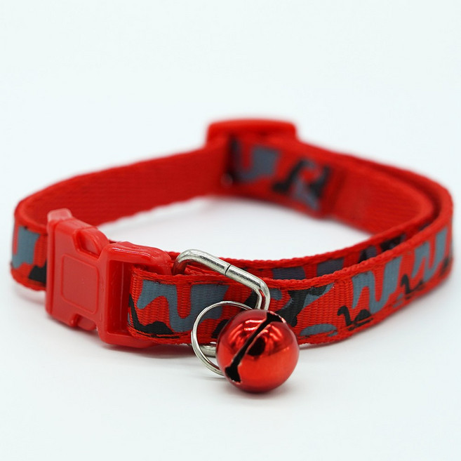 씨에스소울 반려동물 방울 목걸이, 레드, 1개